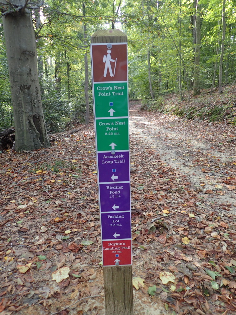 Some trail markings have been installed.
